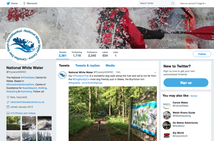 National White Water Centre Twitter